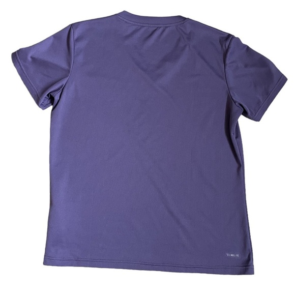 ADIDAS Womenโs Climalite V-Neck T-Shirt Size Medium Purple - Picture 4 of 5